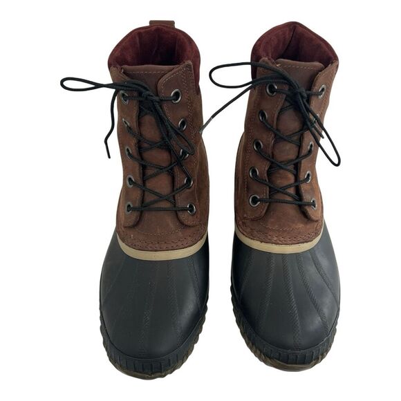 Sorel Mens Size 9 Brown Suede Rubber Duck Boot Waterproof Lace Up Winter Outdoor main image 4